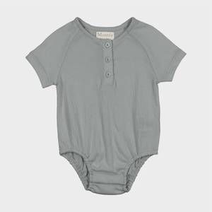 NEW MANIERE kids printed gauze romper in sage